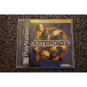 Asteroids PlayStation 1 PS1 Slip Cover + Manual Complete CIB Tested Working